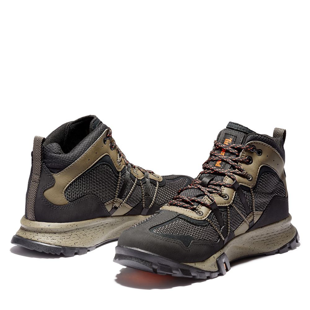 Botas de Montaña Timberland Hombre Garrison Trail Waterproof Mid Negras/Marrones - Chile WVC-401738